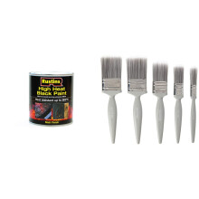 Rustins High Heat Black Paint 500ml and Harris Ess