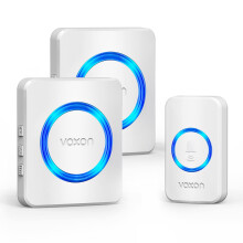 VOXON Wireless Doorbell with 2 Receivers, IP65 Waterproof Plug in Door Bell Battery Operated, 1300ft Long Range Cordless Door Chime Kit with LED Flas