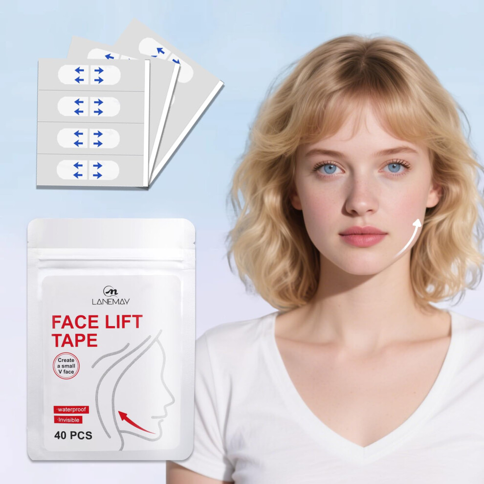 Face Lift Tape And Neck Lift Tape Invisible Under Makeup, Instant Double Chin And Jowl Lift, 160 Pcs 9174973537557