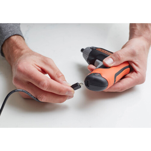 BLACK+DECKER Cordless Rapid Screwdriver with Bits and Storage Case 3.6V 1