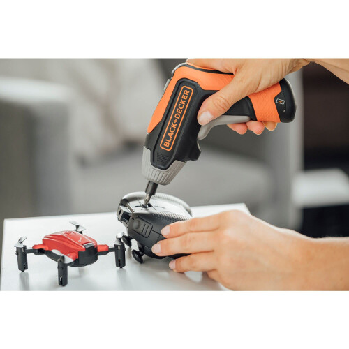 BLACK+DECKER Cordless Rapid Screwdriver with Bits and Storage Case 3.6V 2