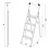KINGRACK 4 Step Aluminium Step Ladder with Handrail, 330lbs Silver 6