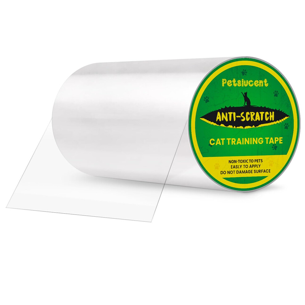 Petslucent Cat Anti Scratch Tape - Door Protector From Dog Scratching, Clear Training Self Adhesive Tape For Carpet, Sofa, Couch, Door (20Cm X 5M) 5051226643880