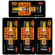 GMSA 4 Pack SuperGlue - 3g Fastest & Toughest Adhesive Instant Repair Super Glue All Purpose - Strong Super glue for Hard Plastic, Rubber, Metal
