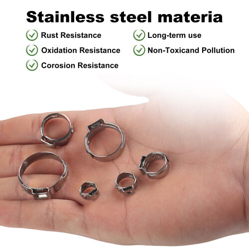 60 Pcs Hose Clips, Jubilee Clips Assorted Adjustab 2
