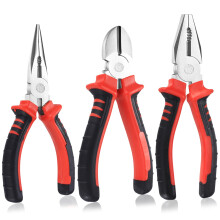 Aoyfuwell 3 Pcs Pliers Set, Pliers Tools Plier Set, Grip Hand Tools Kit, Long Nose & Diagonal Cutting & Side Cutters Set