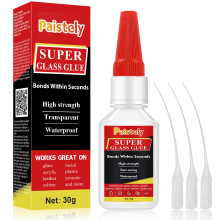 Super Glass Glue, Waterproof And Heat-Resistant Adhesive for Glass Repair, Strong Clear, Superglue For Bonding Ceramic, Plastic, Vinyl, Acrylic