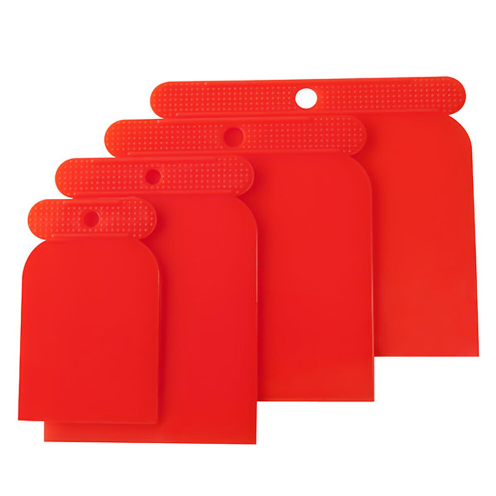 4Pc Multipurpose Plastic Filling And Scraping Set - Putty Scraper, Flexible Plastic Tools For Smoothing Surfaces, Filling 5051226894909