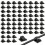 100 Pcs Self Adhesive Cable Clips, Flat Cable Management Clips, Sticky Cables Clip 1