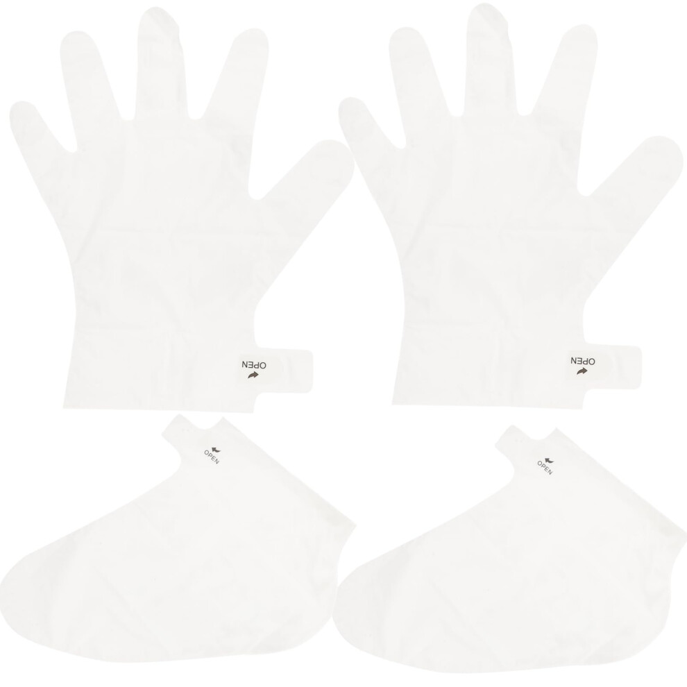 Cream Hand And Foot Mask Set With Moisturizing Gloves, Deep Hydration For Dry Cracked Feet And Cuticle Care