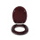Croydex Croydex Solid Wood Toilet Seat, Mahogany - Chrome Fitting 4