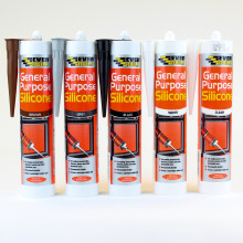 12X Everbuild General Purpose Clear Silicone Sealant Anti Fungal
