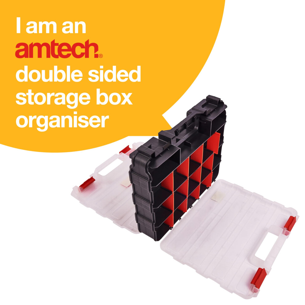 Amtech S6463 Doublesided Storage Box Organiser Screw Box Assortment Bo 5003456324862