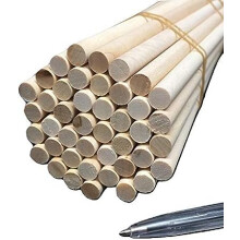 Trustleaf 10mm x 300mm Birch Hardwood Wooden Craft Sticks/Dowels - Seconds - Pack of 3 Dowels