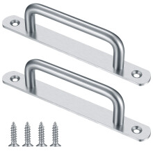 Gaomoeny 2 Pcs Sliding Door Handles, Pull Push Door Handles, Stainless Steel Sliding Bathroom Kitchen Cupboard Cabinet Garage Shed Barn Gate Door Han