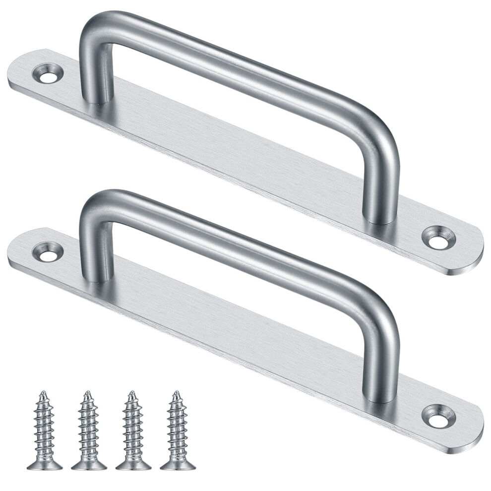 Gaomoeny 2 Pcs Sliding Door Handles, Pull Push Door Handles, Stainless Steel Sliding Bathroom Kitchen Cupboard Cabinet Garage Shed Barn Gate Door 5051226991776