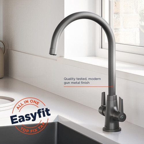 Bristan Bristan Echo Kitchen Tap, Gun Metal, EC SNK EF GM 1