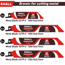 SHALL Reciprocating Saw Blades 34pcs Carbide Steel Replacement Saw Bla