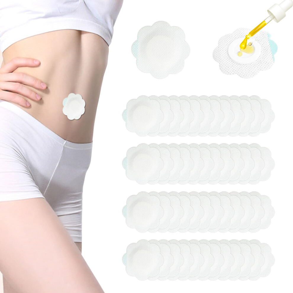50PCS Disposable Castor Oil Pack Pads for Belly Button with Leakproof Seal and SelfAdhesive Back
