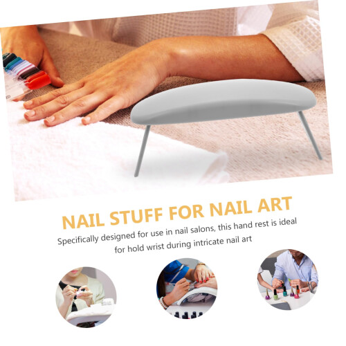 Foldable Elevated Nail Arm Rest Cushion with Easy Clean Surface for Salon and Nail Technicians 2