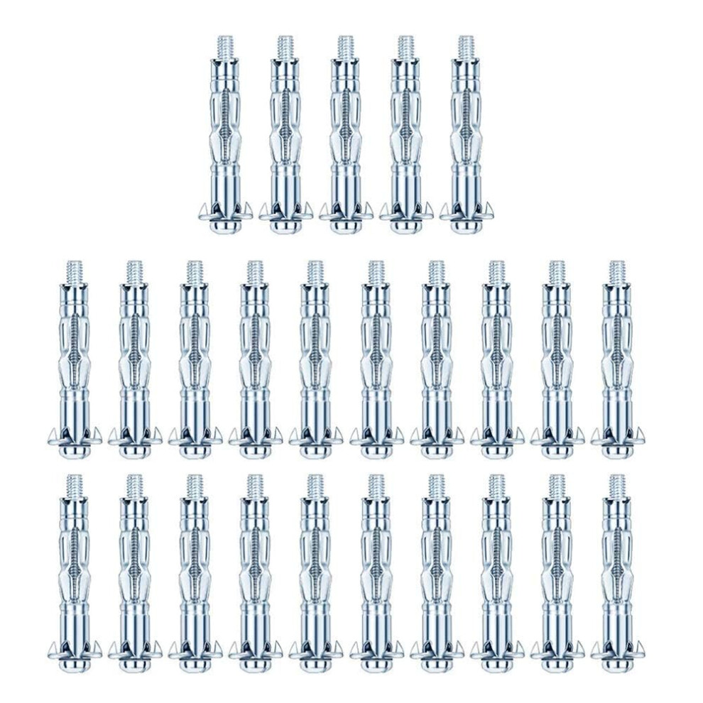 Xueliyun 25Pcs M5x65 Heavy Duty Zinc Plated Carbon Steel Wall Anchors For Drywall Sheetrock 68158651