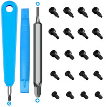 Doorbell Screwdriver Replacement Kit with 20Pcs (5 Types) Spare Security Screws & Double-Ended T6 T15 Screwdriver with PH2 Head, Compatible with All