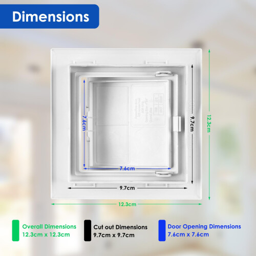 KR KITCHENRAKU Access Panel 100x100 mm - Paintable 1