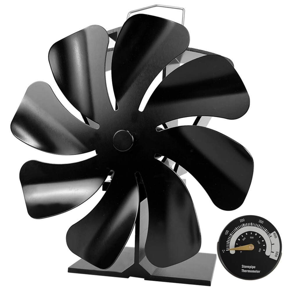 Photos - Fireplace Accessory LUCKYDA Stove Log Burner Fan 8 Blades Heat Powered