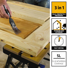 Everbuild LJUN05 Triple Action Kills Protects and Preserves Wood Treat