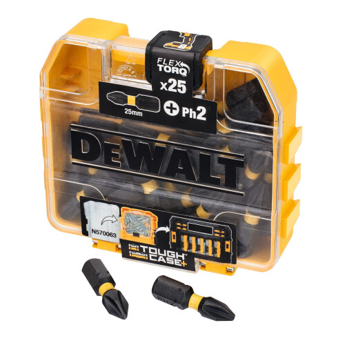 DeWalt DEWALT Extreme FLEXTORQ 25pc Set PH2 25 mm in Small Bulk Storage Case