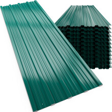 GARDEBRUK 12x Corrugated Metal Roofing Sheets for Garden Shed, Metal Sheds, Plastic Sheds & Greenhouse | 7m² Galvanised Roof Panels for Outdoor Stor