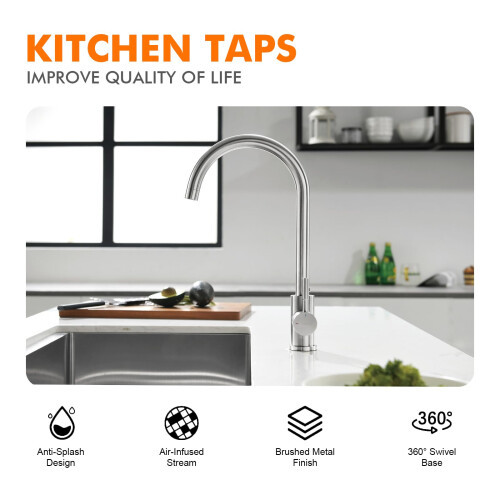GRIFEMA G4008 Kitchen Sink Taps Mixer with Single 2