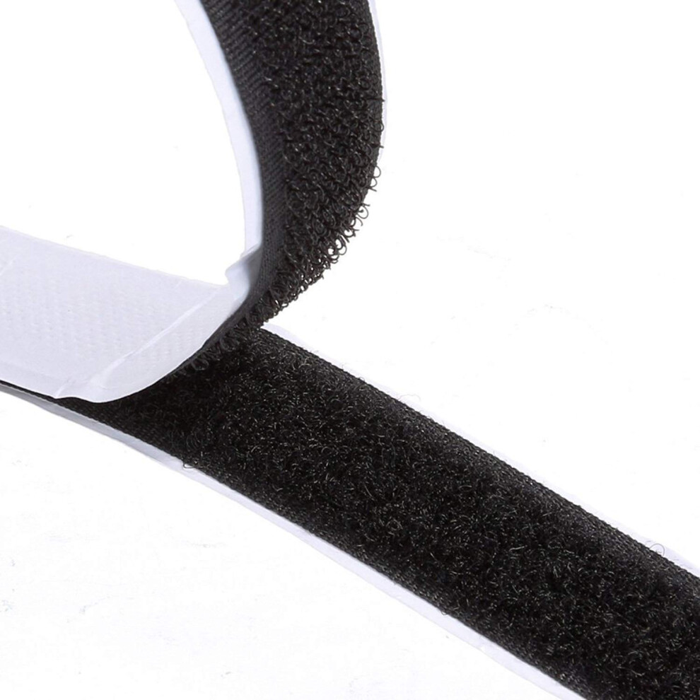 Adhesive Hook And Loop Tape, 8M Double-Sided Sticky Tape, Black Hook And Loop Fasteners, Strong Heavy Duty 5007426646886