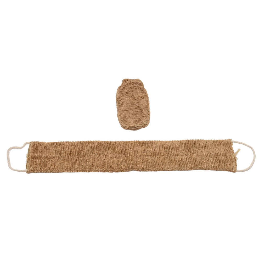 Back Scrubber and Exfoliating Bath Strap with Long Reach for Shower, Dual Textures, Travel Set