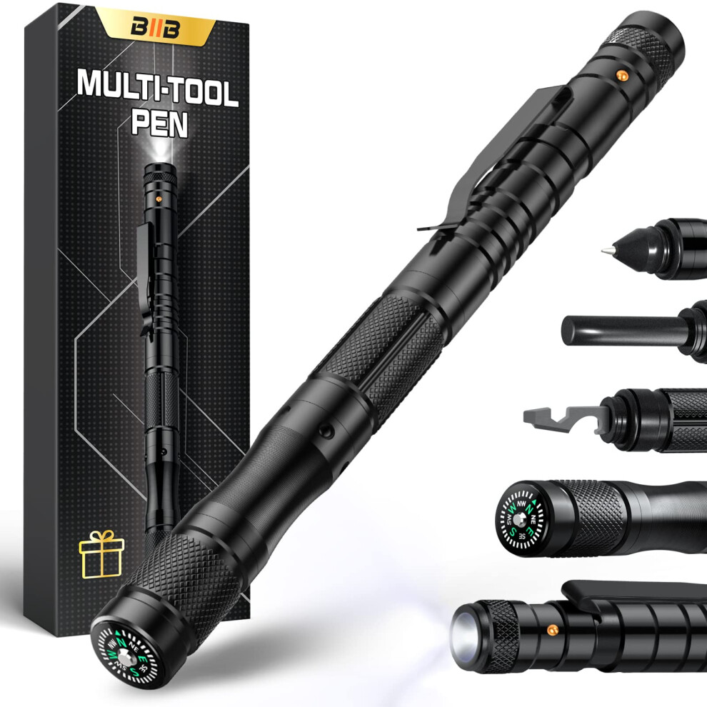 Biib Gifts For Men, 8 In 1 Multi Tool Pen With Compass, Multi Tool Gadgets For Men, Father S Day Gift Mens Gifts For Him Dad Birthday Presents For Da 5007095141262