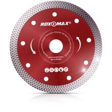 RDXMAX 115mm Diamond Cutting Discs for Angle Grinder - Super Thin Fast, Clean Cut on Porcelain, Granite, Marble, Concrete, Tiles, Stones