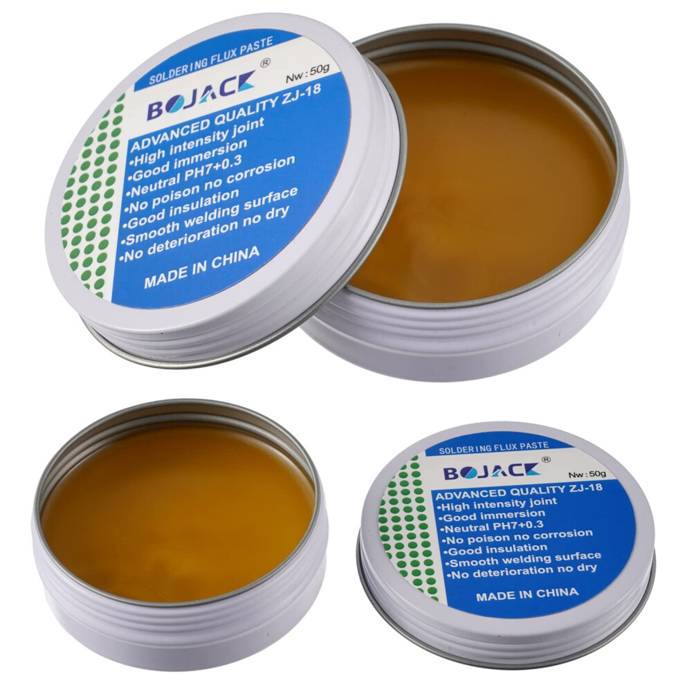 Bojack 50G Solder Flux Paste No-Clean Lead-Free Flux Environmentally Friendly Solder Tin Paste For Welding (Pack Of 2) 50962426