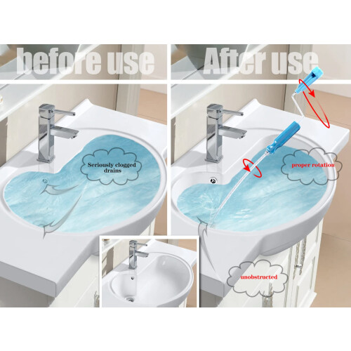 DKBT 5M6mm Professional Kitchen Sink Unblocker Tool Blue Flexible Plug 1