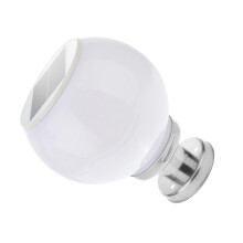 Solar Fence Post Lights White Globe Weatherproof Solar Powered Outdoor Garden Patio Deck Decor