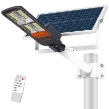 300W LED Solar Street Light with Motion Sensor, Waterproof Outdoor Flood Lamp for Yard and Parking Lot