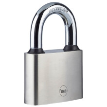 Yale - Y112/60/132/1 Iron Disc Padlock 60mm - Nickel Plated - Hardened Steel Sha