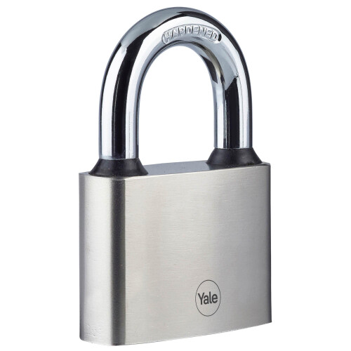 Yale Yale - Y112/60/132/1 Iron Disc Padlock 60mm - Nickel Plated - Hardened Steel Sha