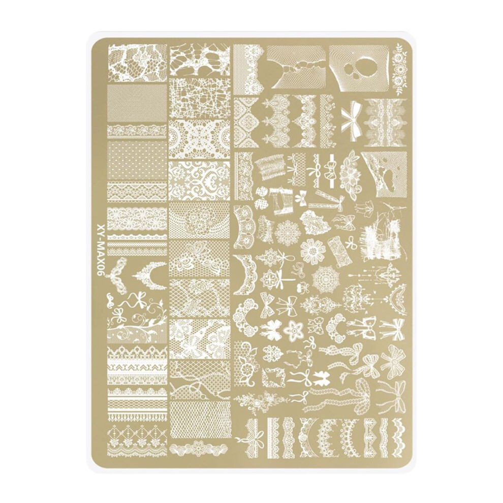 Butterfly Nail Stamping Plate Stainless Steel Floral Template for Precise Pattern Transfer