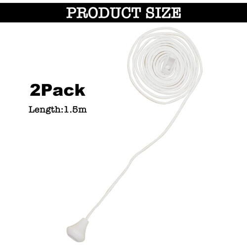 2pcs Replacement Cord Pull for Ceiling Switch,Nylon Pull Cord Light Switch Bathroom Light Pull Cord,Cord Spare Ceiling Light Switch Pull Cord for Lig 1