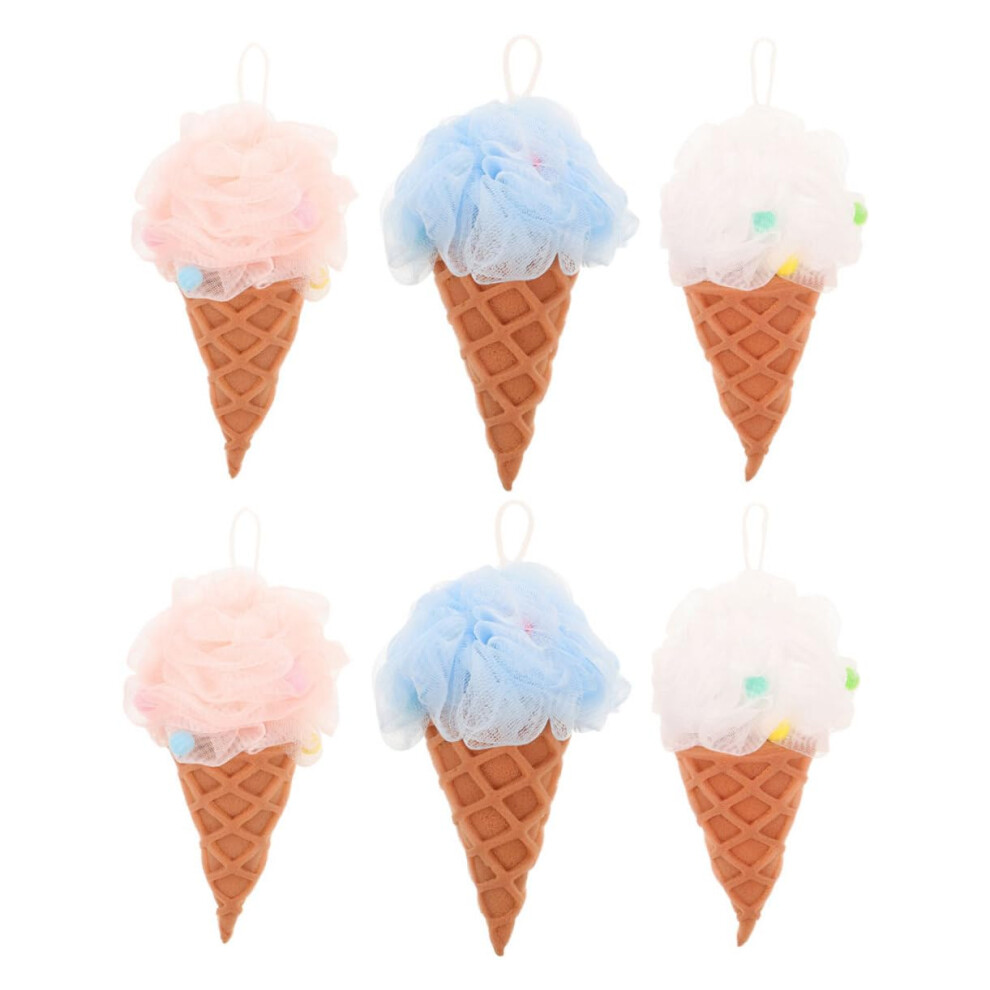 Shower Loofah and Bath Sponge Set 6pcs for Women and Men, Deep Cleansing, Gentle Exfoliation