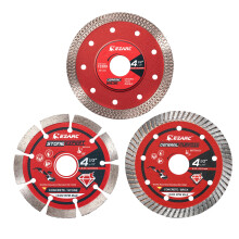 EZARC Diamond Cutting Discs, 3-Pack Diamond Blades for Stone, Granite, Concrete, Porcelain, Ceramic, Marble Tile