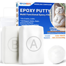 Epoxy Putty, Endhokn 300g White Putty Stick Fix Leaks, Cracks and Fill Holes, Sculpting, Modeling, Epoxy Sculpt Clay for Metal, Ceramics, Plastic, Wo