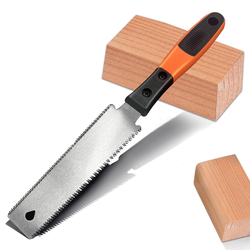 Japanese Hand Saw For Woodworking, Small Non-Slip Handle, Double Tooth Handsaw Sk5 Blade, Fine Cutting Tool For Wood, Ideal For Diy And Woodworkers S 3681210311611