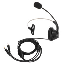 Stereo Headset With Rotating Microphone And Noise Cancellation For PC Mac Smartphones Tablets Mirror Link Front Camera Voice Control Sturdy
