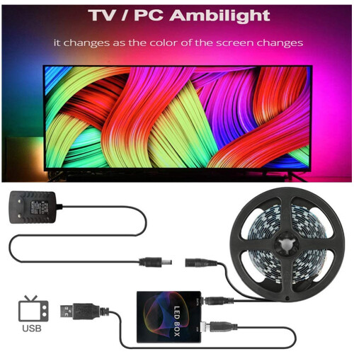 Λωρίδες LED USB Ευέλικτη Υψηλή Φωτεινότητα Αλλαγή Χρώματος Εύκολη Εγκατάσταση